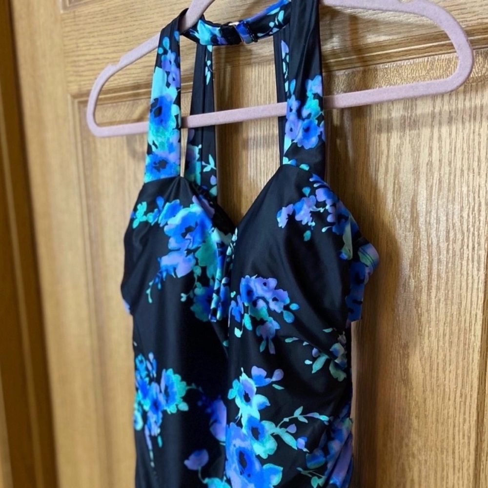 New Vintage look hback skirted Sarong Swimsuits For All one piece plus size 24 - Picture 4 of 5